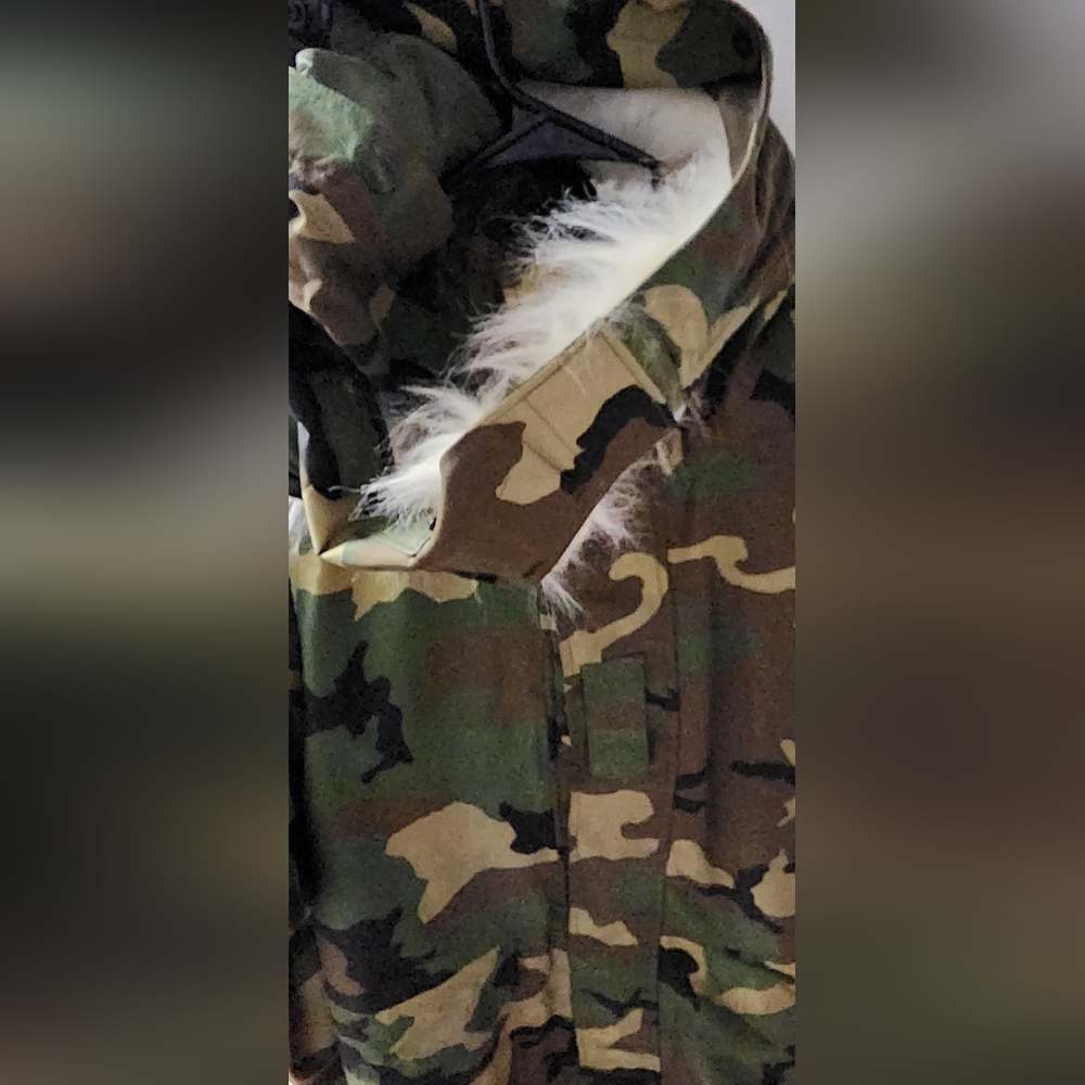 Org Military Grade Camouflage Parka Medium